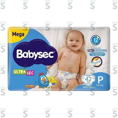  Fralda p Babysec Ultrasec Pacote 50un