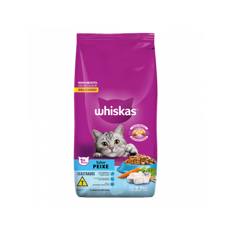 Ração Whiskas Castrado Peixe 2,7kg