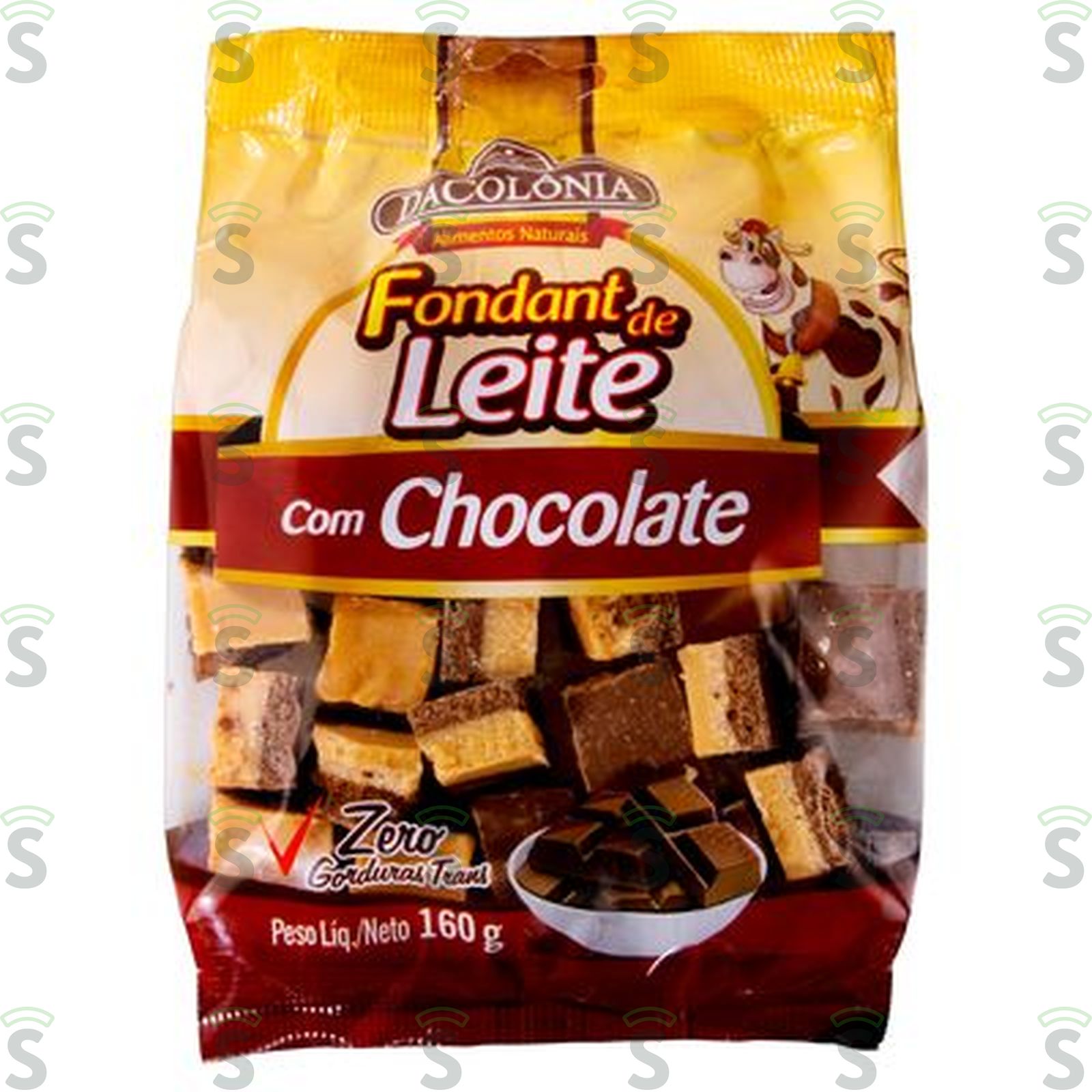 Fondant de Leite Dacolônia com Chocolate Embalagem 160G