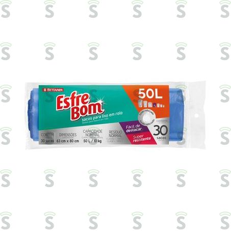 Saco Para Lixo Esfrebom 50l Rolo 30un