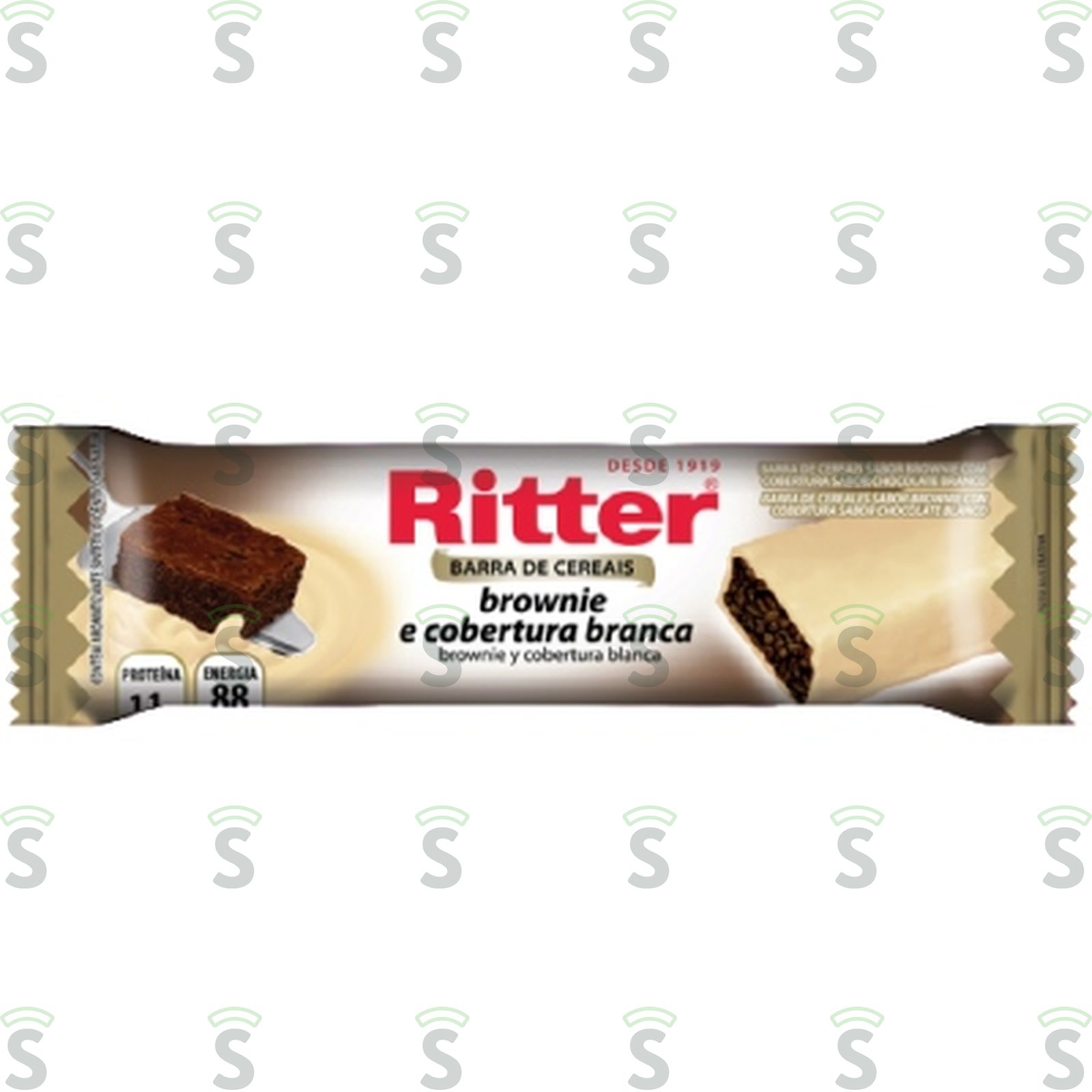 Ritter-cereal brownie cobertu branca 20g
