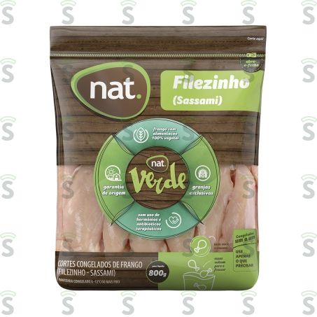  Filé de Frango Sassami Nat Verde Embalagem 800g
