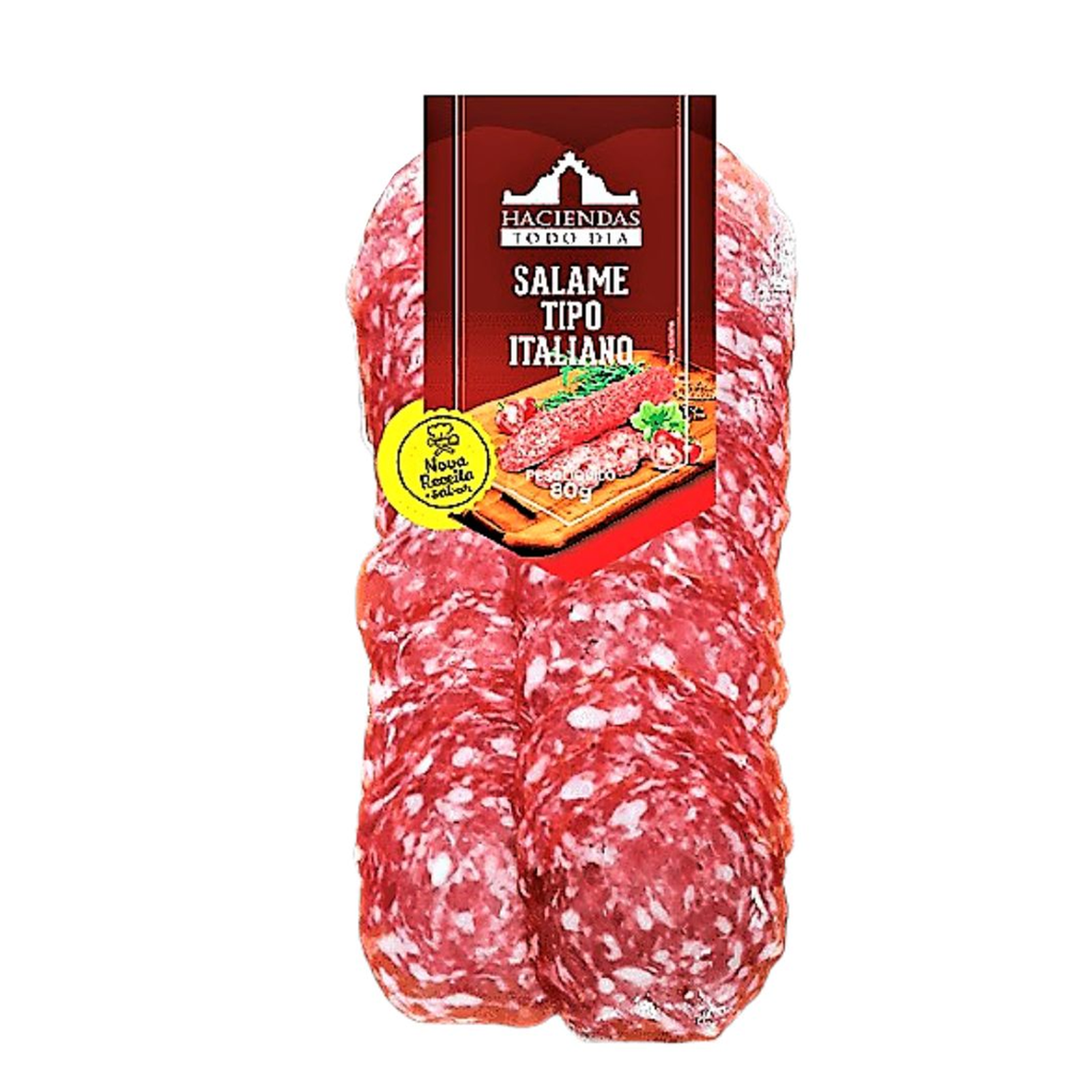 Salame Tipo Italiano Haciendas Fatiado 80g Galeria-0
