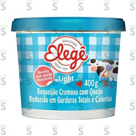  Requeijão Cremoso Com Queijo Light Elegê Pote 400g