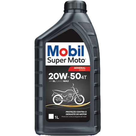 Óleo Mobil Super 1 Litro - 4T - SG - 20W50 - Moto