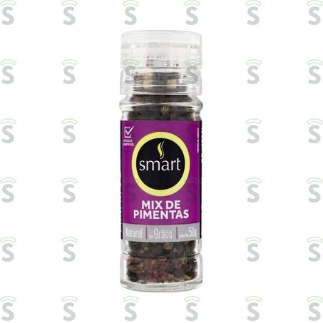  Tempero Pronto Smart Mix de Pimentas Coloridas Com Moedor Embalagem 50g
