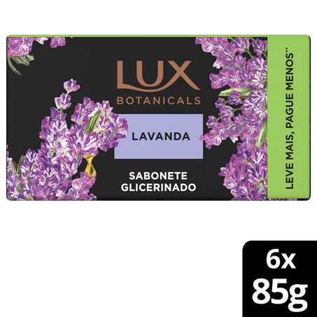 Sabonete em Barra Lux Botanicals Lavanda 85g 6 unidades