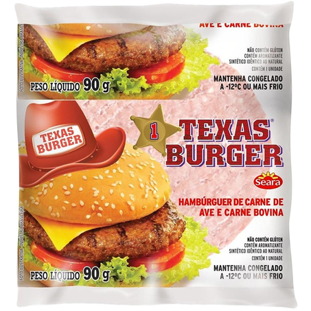 Hambúrguer Texas Burger Seara 90g - Misto