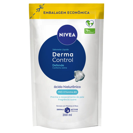 Sabonete Líquido Nivea 200ml - Derma Defende - Refil