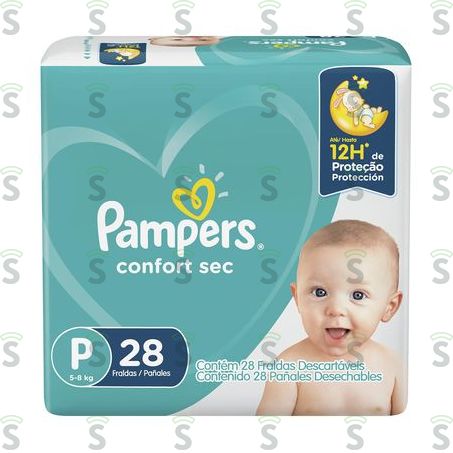  Pampers-fralda Confort Sec p C28