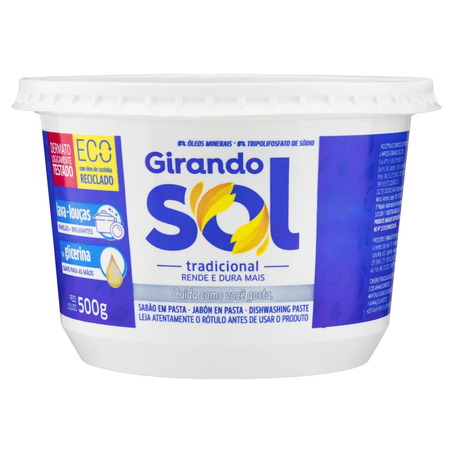 Sabão em Pasta Girando Sol 500g - Tradicional