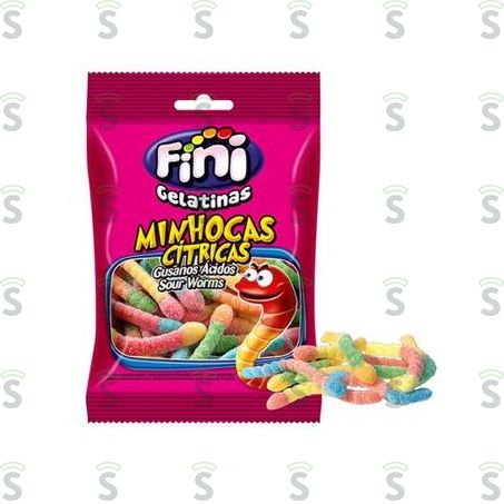  Fini-bala Gelatina 250g Minhocas Citrica