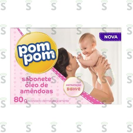  Pom Pom-sabonete 70g Oleo de Amendoas