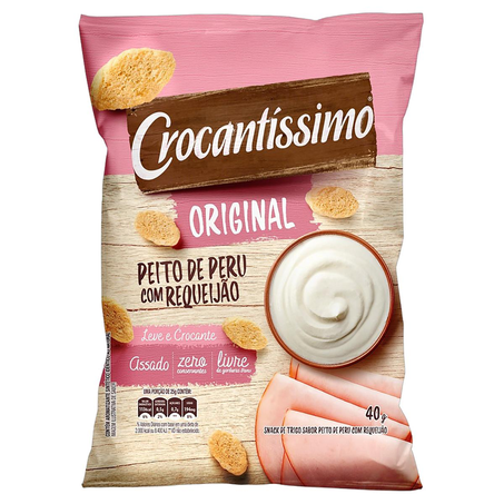 Salgadinho Crocantíssimo 40g - Peito de Peru com Requeijão