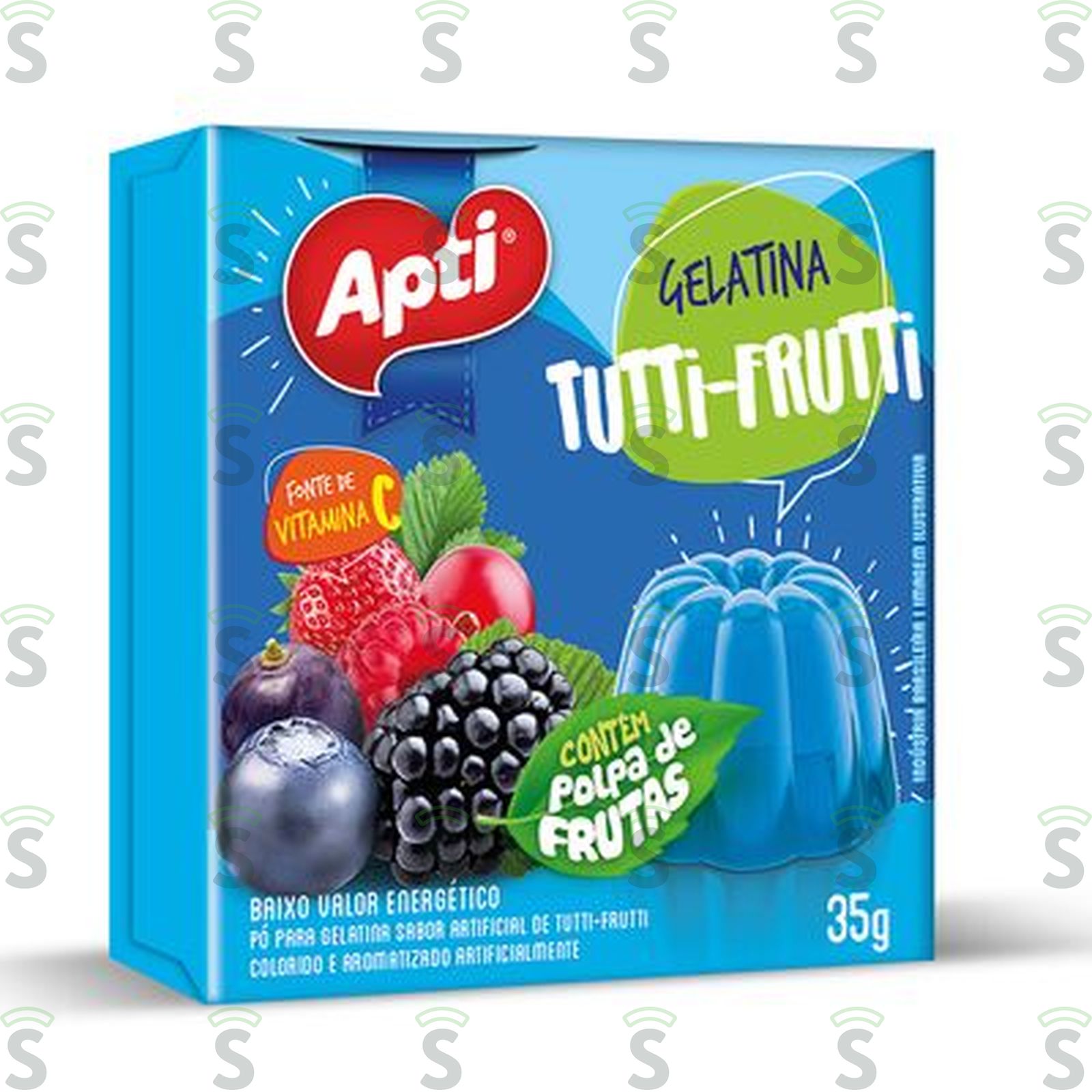 Gelatina Apti Tutti Frutti Caixa 35G