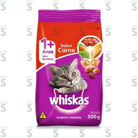  Whiskas-alimento 500g Carne 1+