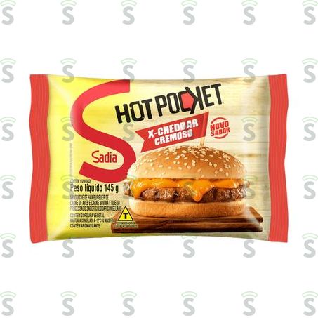  Sanduíche Congelado X-cheddar Cremoso Sadia Hot Pocket Pacote 145g