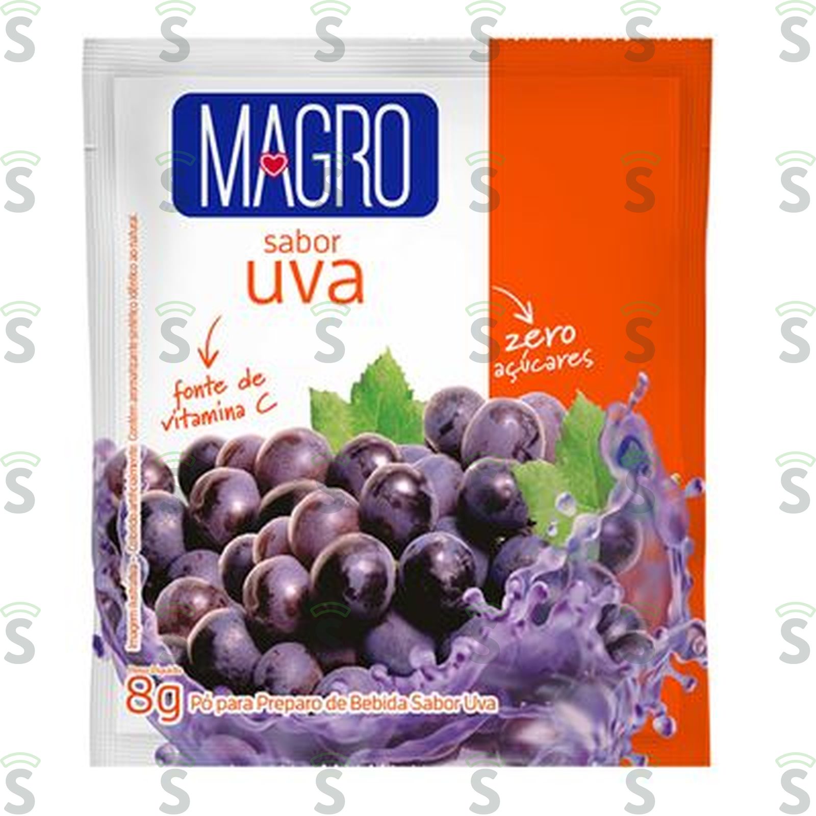 Refresco em Pó Magro Zero Uva Sachê 8G