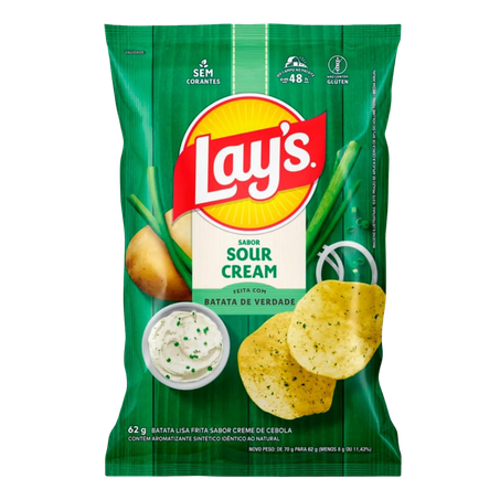 Salgadinho Lays Batata Sour Cream Pacote 62g 
 