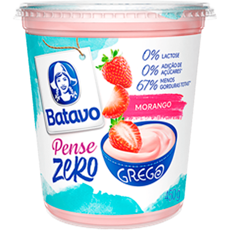 Iogurte batavo grego pense zero mor 450g