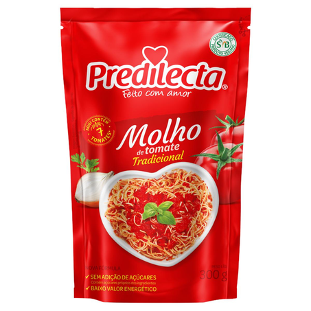 Molho de Tomate Refogado Predilecta 300g - Sachê