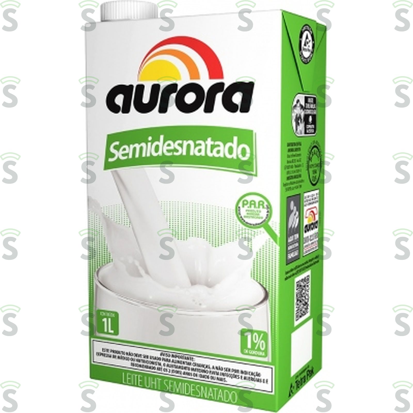 Aurora-leite semidesnatado 1l uht tampa
