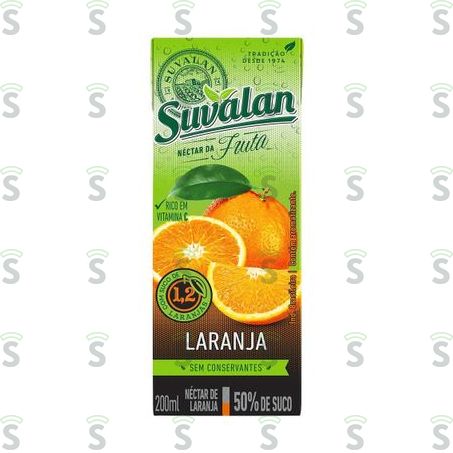  Suco Pronto Suvalan Néctar de Laranja Caixa 200ml