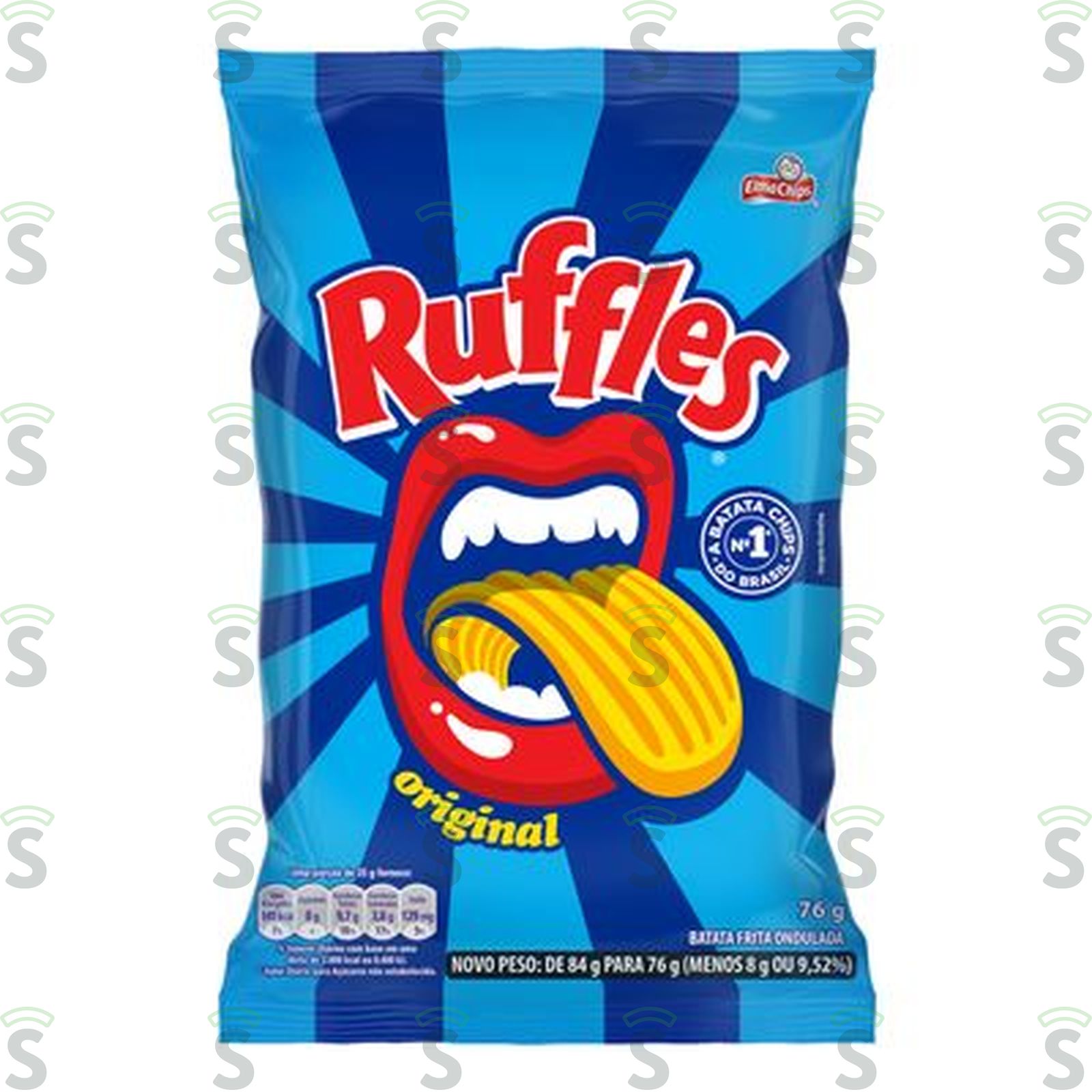 Batata Frita Ondulada Original Elma Chips Ruffles Pacote 76G