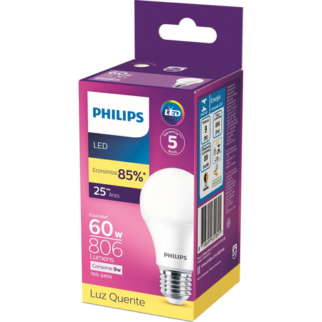 Lâmpada Philips LEDB - 9W - 3000K