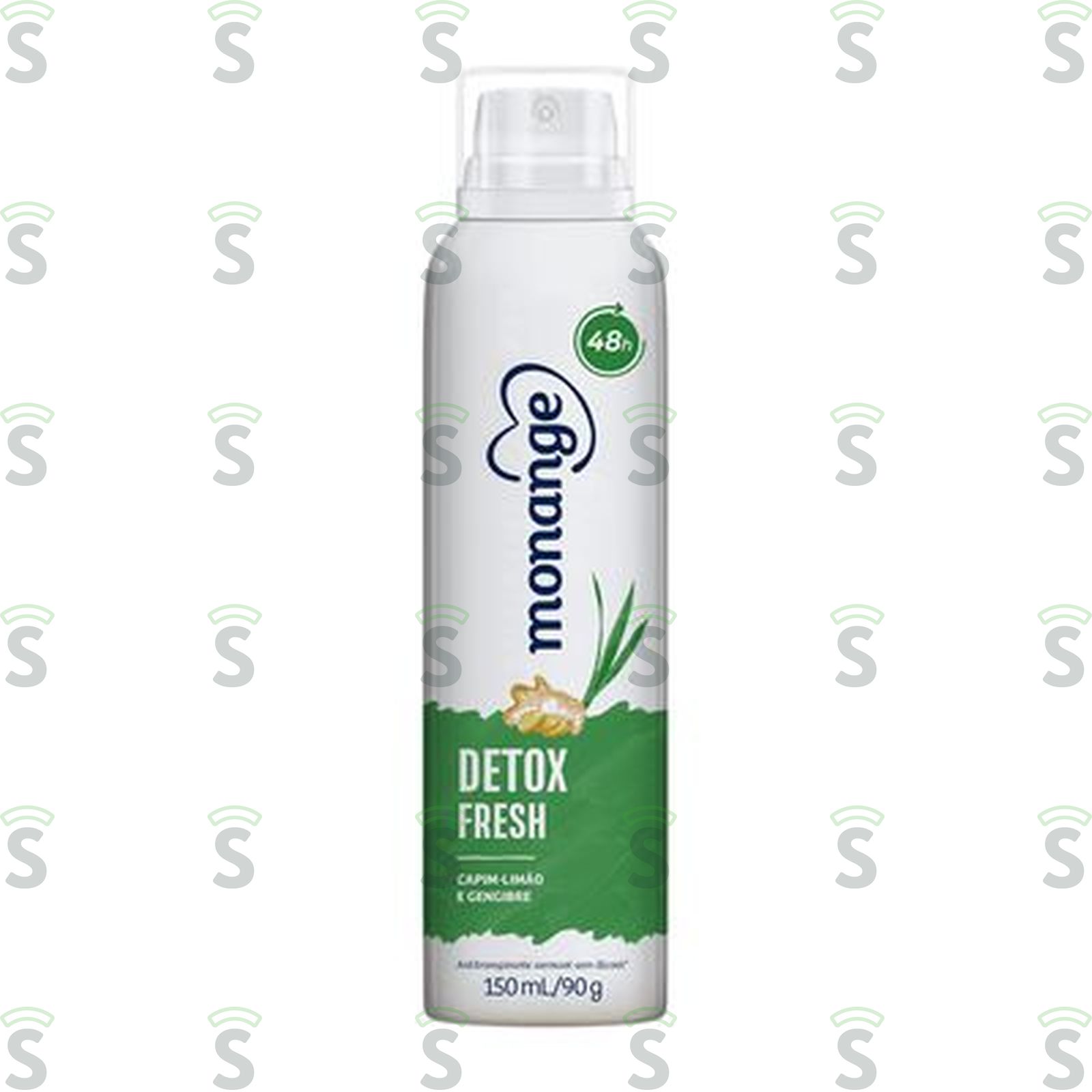 Desodorante Antitranspirante Aerossol Monange Detox Fresh Frasco Spray 150ml