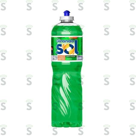  Detergente Líquido Girando Sol Limão Embalagem 500ml