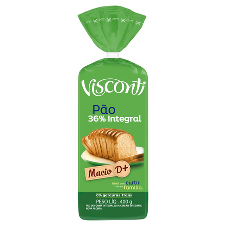 Pão Visconti 400g - Forma - Integral