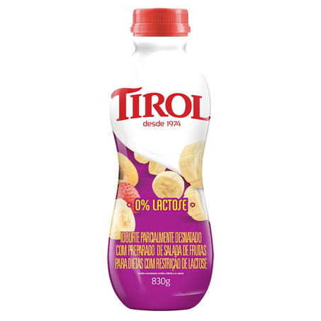 Iogurte Tirol 830g - 0% Lactose - Salada de Frutas