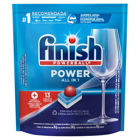 Lava-louças Finish Tablete - Com 13 Unidades
