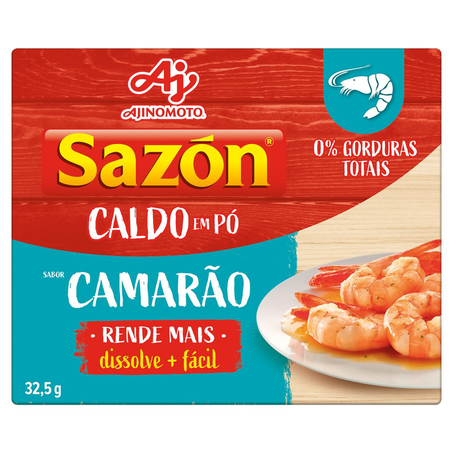 Caldo em Pó Sazón 32,5g - Camarão