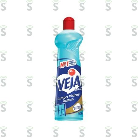  Limpa Vidros Veja Vidrex Com Álcool Squeeze 500ml