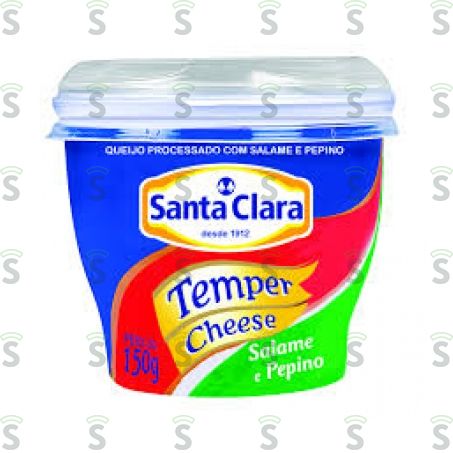  Temper Cheese Santa Clara Salame e Pepino Embalagem 150g