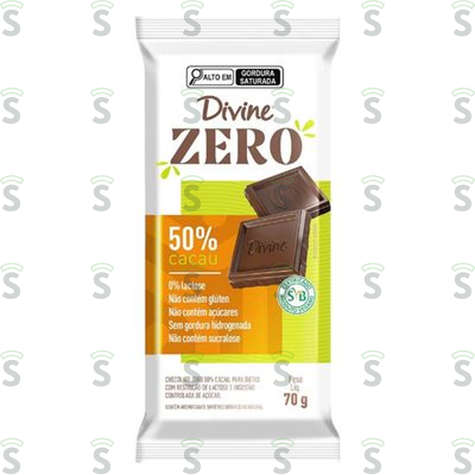 CHOC ZERO DIVINE 70G AMARGO 50%