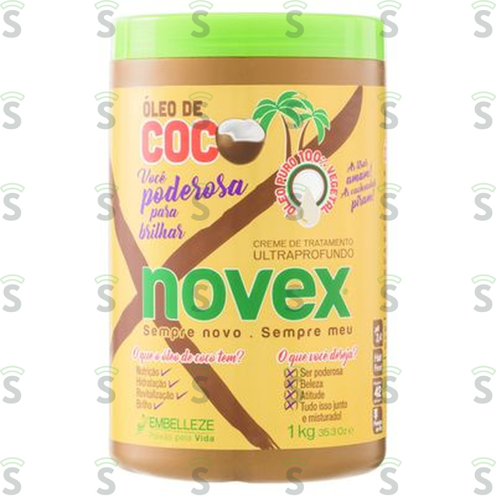 Novex-creme trat.1kg oleo de coco