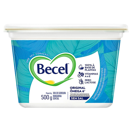 Creme Vegetal Becel 500g - Original - Sem Sal