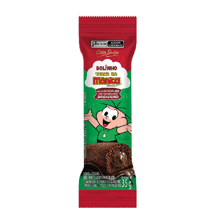 Bolinho Casa Suiça Turma Mônica Chocolate C/Recheio Brigadeiro 35g