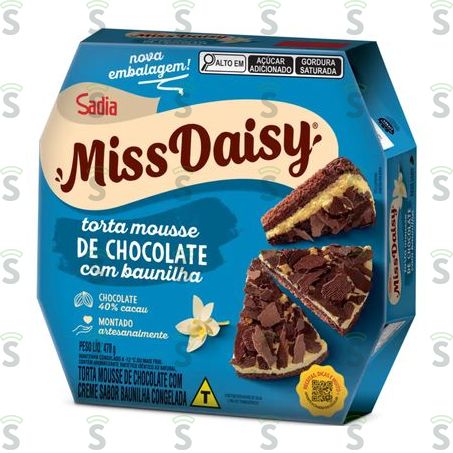  Torta Sadia Miss Daisy Chocolate Com Vanilla 470g
