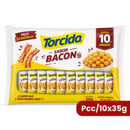 Salgadinho torcida pcc/10x35g bacon