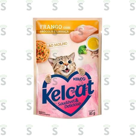  Kelcat Sachê Frango/brócolis/linhaça 85g