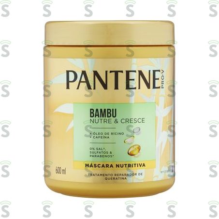  Máscara Nutritiva Pantene Bambu Nutre & Cresce Pote 600ml