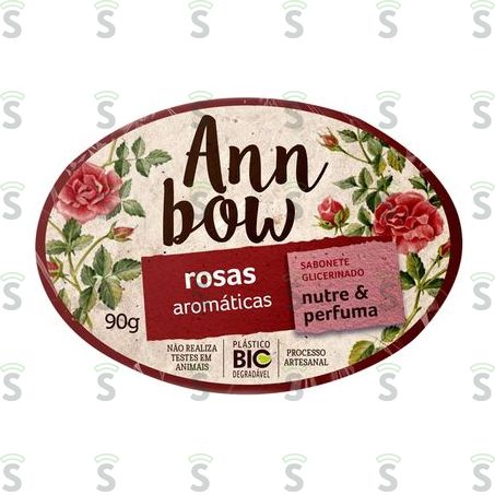  Sabonete Ann Bow Rosas Unidade 90g