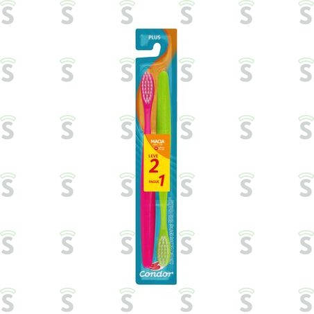  Escova Dental Condor Plus Embalagem Leve 2 Pague 1 2un