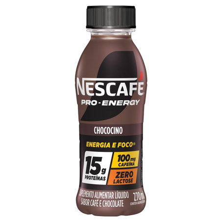 Bebida Láctea Pro-Energy Nescafé 270ml - 15g de Proteína - Zero Lactose - Chococino