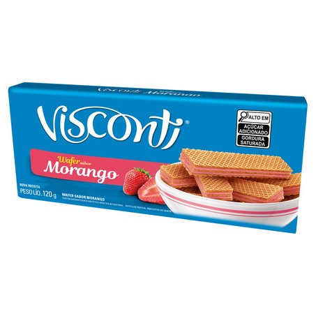 Biscoito Wafer Visconti 120g - Morango