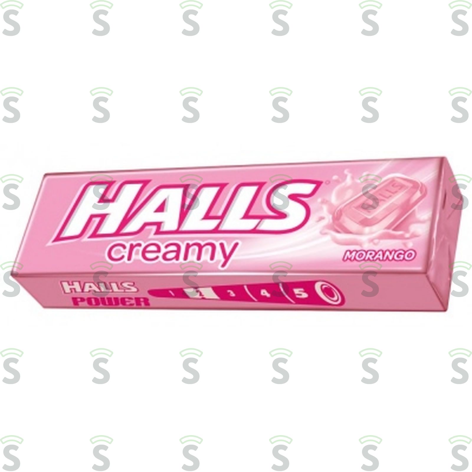 Bala Halls Creamy Morango Embalagem 28G